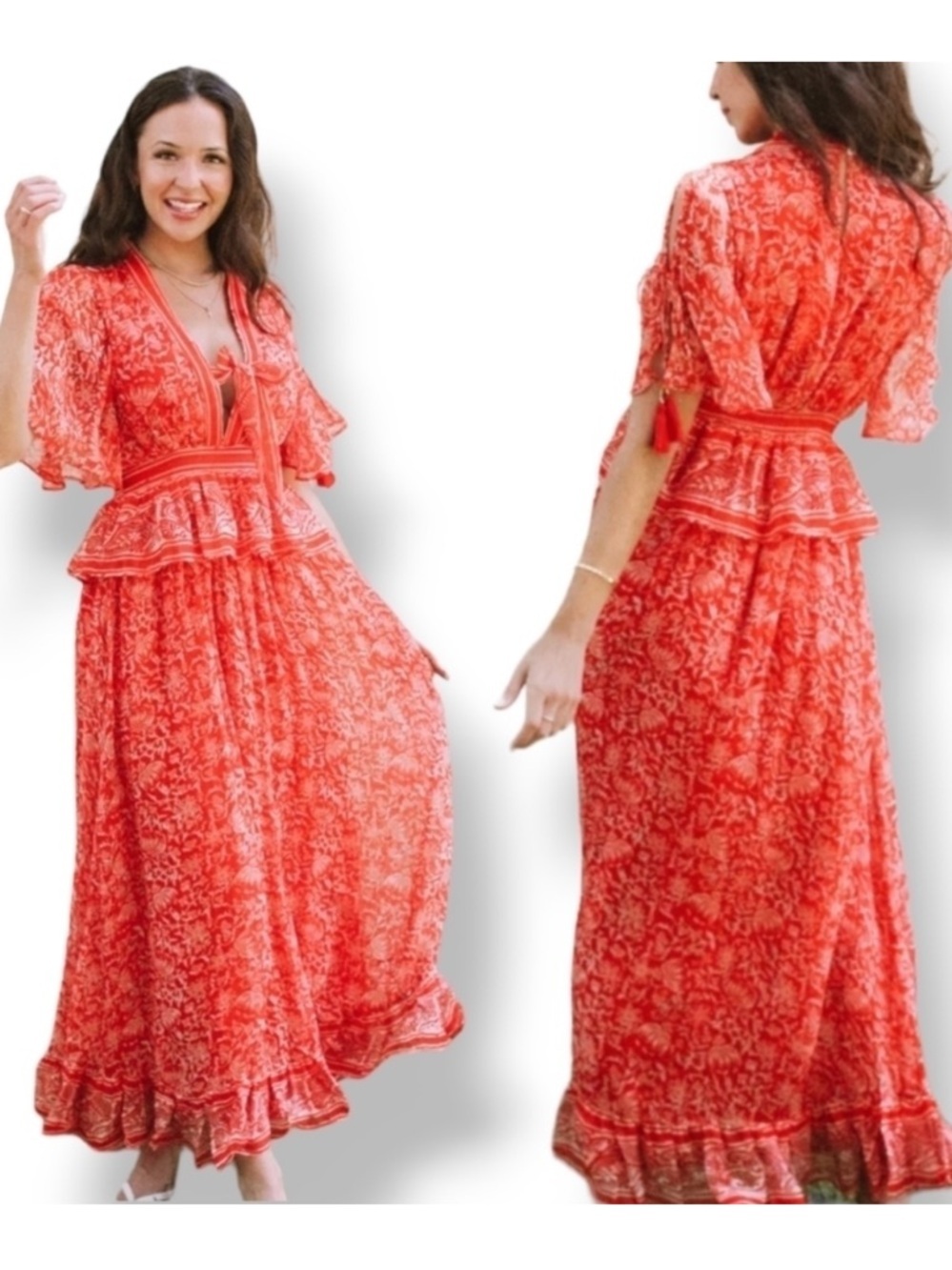 CLEOBELLA LAUREL FLORAL PRINT MAXI DRESS